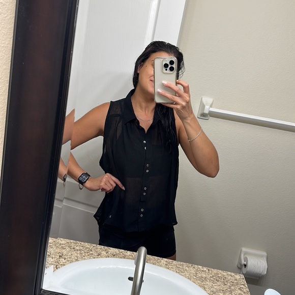 Flowy Dressy Sleeveless Top Size Small - Picture 6 of 6